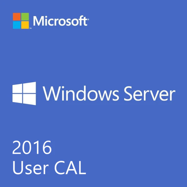 Microsoft Windows Server 2016 5 Remote Desktop USER CAL's (No Server License Included) - Retail License